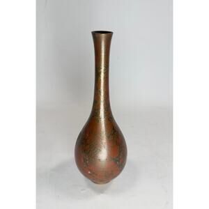 Vintage Mid Century OMC Japanese Murashido Bronze Bud Vase w/tag